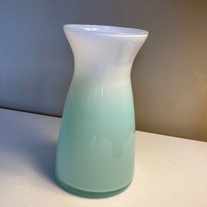 Aqua and White Vase